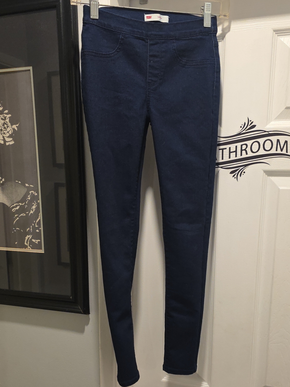 Dark Blue Skinny Pull-On Jeans